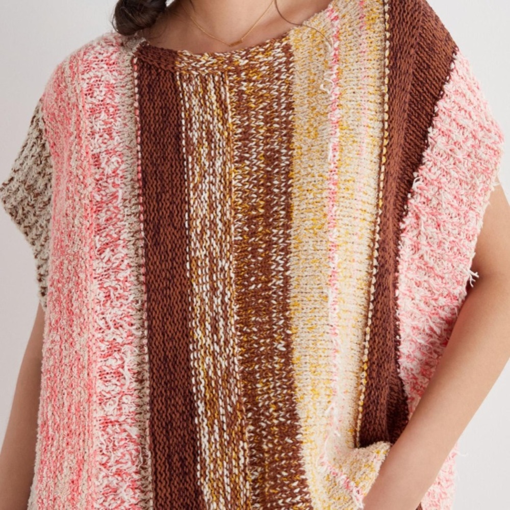 Anthropologie Pilcro Textured Poncho Top